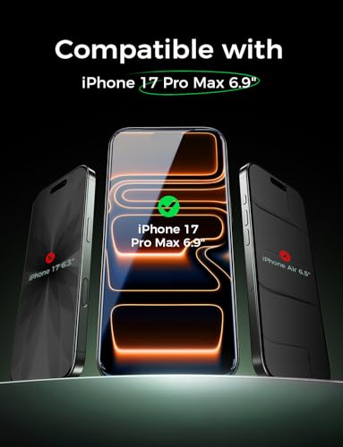 MAGIC JOHN Eye Protection for iPhone 17 Pro Max Screen Protector 6.9 inch - size: iPhone 17 Pro Max
