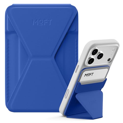 MOFT Magnetic Wallet Stand Compatible with iPhone 17/16/15/14/13/12 Series, Angle Adjustment & Magsafe Compatible MOVAS Phone Stand,Sapphire - color: Sapphire, size: Standard