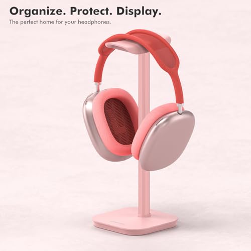 Headphone Stand, Aluminum Desk Headset Earphone Holder (Pink) - color: Pink