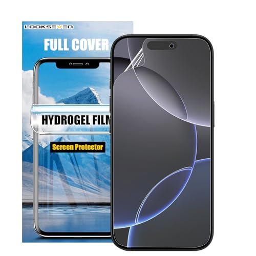 LOOKSEVEN 3 Pack Hydrogel Film For iPhone 16 Pro - size: iPhone 16 Pro