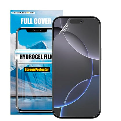 LOOKSEVEN 3 Pack Hydrogel Film For iPhone 16 Pro - size: iPhone 16 Pro