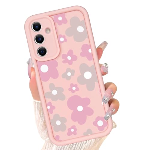 Compatible with Samsung Galaxy A15 5G / A15 Case, Cute Floral Silicone, Senior Shockproof Protection and Anti-Scratch for Soft Slim Phone Cover for Women Girls-Pink Flower - color: Pink Floral, size: Samsung A15 5G/A15