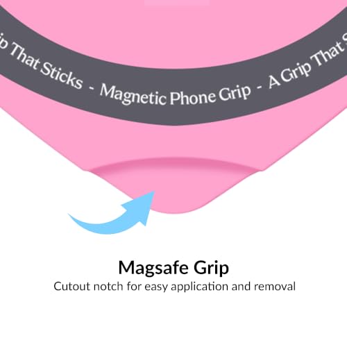 Velvet Caviar Suction Cup Phone Case Mount Compatible with MagSafe Devices Only - Magnetic Silicone Sticky Phone Grip Holder for iPhone Back of Phone - Mirror Gripper (Pink Heart) - color: Pink Heart