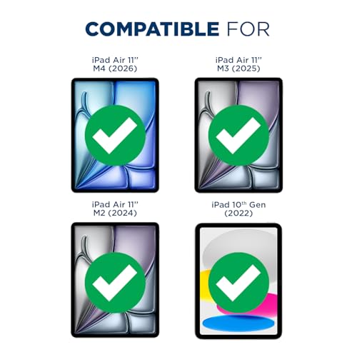 Tech Armor for iPad Air 11 M4, iPad 10th,Anti-Glare Screen Protector 2 Pack