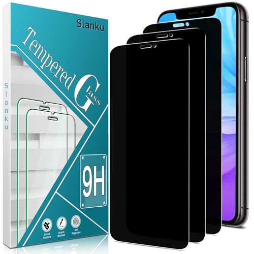 Slanku Privacy Screen Protector for iPhone 11 Pro/10/XS/X Tempered Glass - size: 11 Pro/10/XS/X