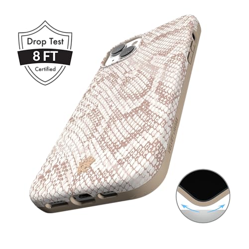 VELVET CAVIAR for iPhone 15 Case Western - Compatible with MagSafe - 10ft Drop Tested - Nude Python Snake Skin - color: Nude Python Snakeskin, size: 15