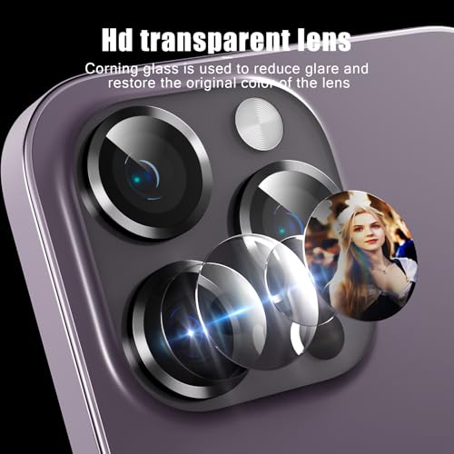 Camera Lens Protector Compatible with iPhone 13/iPhone 13 Mini,Scratch Resistant,HD Clear Tempered Glass Camera Lens Protection Cover,Case Friendly Easy to Install - Black - color: Black, size: iPhone 13/iPhone 13 Mini