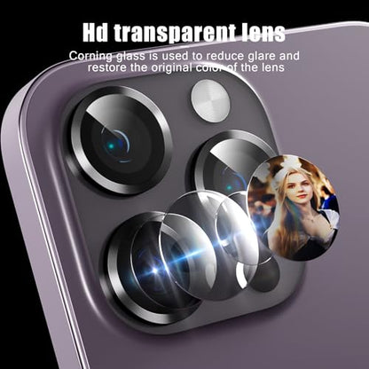 Camera Lens Protector Compatible with iPhone 13/iPhone 13 Mini,Scratch Resistant,HD Clear Tempered Glass Camera Lens Protection Cover,Case Friendly Easy to Install - Black - color: Black, size: iPhone 13/iPhone 13 Mini