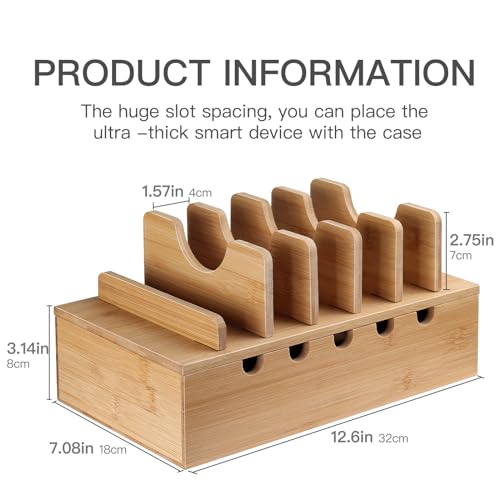 MINCORD Bamboo Charging Station for Multiple Devices