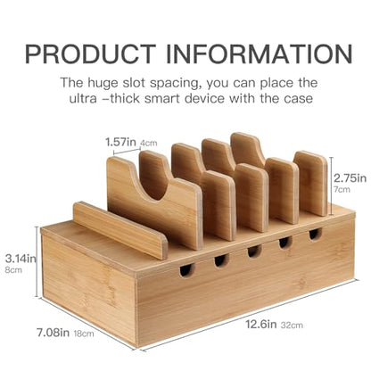 MINCORD Bamboo Charging Station for Multiple Devices