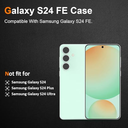 Silicone Clear for Samsung Galaxy S24 Fe Case,Thin with Comfort Grip | Soft Slim-Fit TPU Galaxy S24 Fe Phone Cover,Non-Slip,Shockproof Protection,Scrath-Resistant - size: s24 fe case