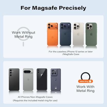APPS2Car for MagSafe Car Mount, Magnetic Phone Holder with Suction Cup