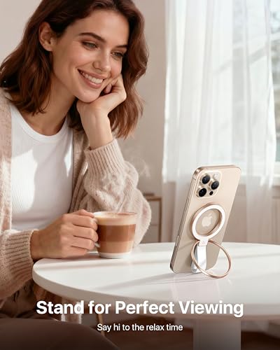 andobil [2026 Unrivaled Stability] Magnetic Phone Grip Holder for MagSafe - color: Rose Gold