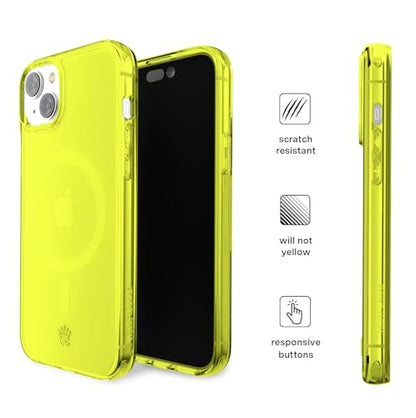 VELVET CAVIAR for iPhone 15 Case Neon Yellow - Compatible with MagSafe [10ft Drop Tested] - color: Neon Yellow, size: 15