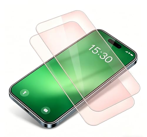 2-Pack Tempered Glass Screen Protector for Smartphone, 9H Hardness, HD Clear, Anti-Fingerprint, Case Compatible