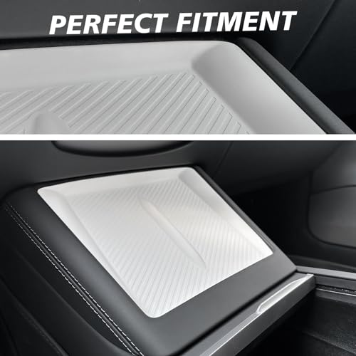 BestEvMod Center Console Wireless Charger Mat Compatible with Refreshed Tesla Model 3 2026 2025 2024 Highland Accessories Phone Charge Area Silicone Mat Non Slip Silicone Pad (White) - color: White, size: 24+ M3
