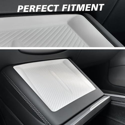 BestEvMod Center Console Wireless Charger Mat Compatible with Refreshed Tesla Model 3 2026 2025 2024 Highland Accessories Phone Charge Area Silicone Mat Non Slip Silicone Pad (White) - color: White, size: 24+ M3