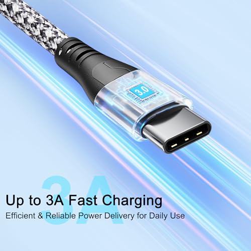 SIQIWO 4 in 1 Multi Charger Cable, 2 Pack/ 4FT/ 3A Fast Charging Cord
