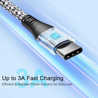 SIQIWO 4 in 1 Multi Charger Cable, 2 Pack/ 4FT/ 3A Fast Charging Cord