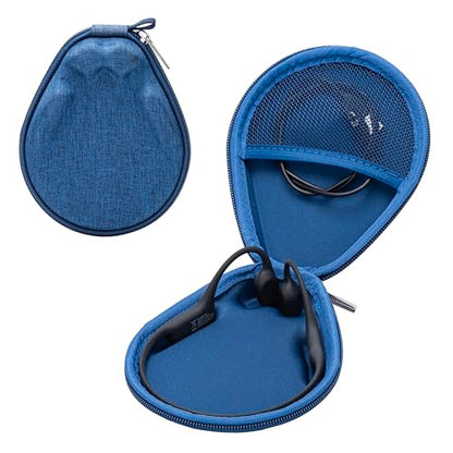 Ginsco Universal Bone Conduction Headphones Case Compatible with SHOKZ New OpenRun Pro 2/Pro 2 Mini/OpenRun/OpenSwim Open-Ear Sport Headphones, Compatible with Raycon/CXK/BAICLUD/MRYTKY (Blue) - color: Blue