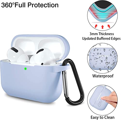 Lerobo for AirPod Pro Case, Soft Silicone Cover with Keychain, Lilac - color: Lilac