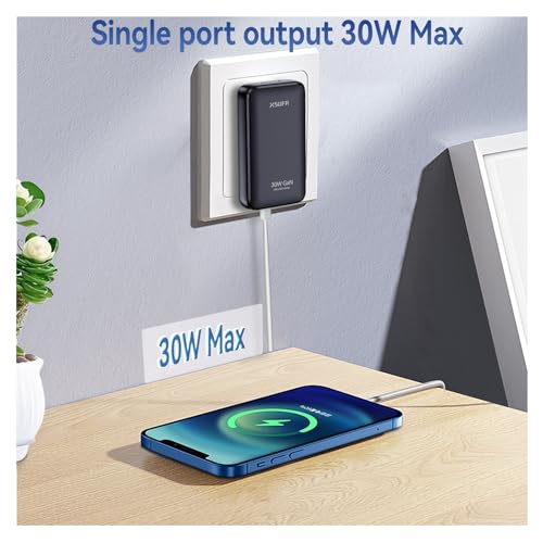 30W USB C Charger Block,Slim Wall Charger Travel Ready Fast Charging Block,2-Port Compact Charger with Foldable Plug for iPhone 17/16 Series, Galaxy, and More,1-Pack(2026 Update) - color: Black(1Pack)