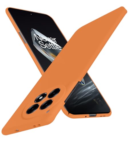 for OnePlus 12R Case, Super Thin Skin-Friendly Anti-Scratch Hard Cover, [Full Camera Protection] [Matte Finish] Minimalist Ultra Slim Case for OnePlus 12R 6.78" (2024), Orange - color: Orange, size: OnePlus 12R
