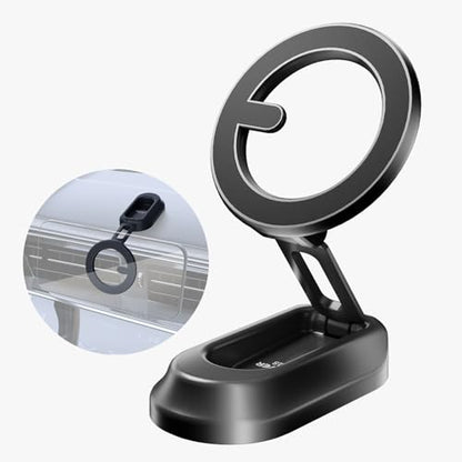NEEWER Magnetic Phone Holder for Car, Dual Sided Magnet Cell Phone Mount Compatible with MagSafe iPhone, Car Stand Accessories for Dash Windshield Navigation Glass Gym Video Recording, PA118 - style: PA118