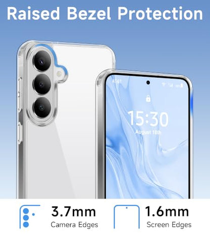 USLAI Case for Samsung Galaxy S26, Anti-Yellowing, Crystal Clear Back, Shockproof & Military‑Grade Drop Protection - Transparent - color: Clear, size: Samsung Galaxy S26
