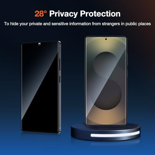 KUZOOM 2 Pack Privacy Screen Protector for Samsung Galaxy S25 Ultra - color: Galaxy S25 Ultra Black