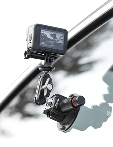Ulanzi SC-01 Heavy-Duty Suction Cup Mount for Camera/Phone/Accessory (3"), Pump-actived Vacuum Suction Cup Mount, Magic Arm Phone Holder Action Cam Adapter Car Boats Windshield Window Mount - color: SC-01