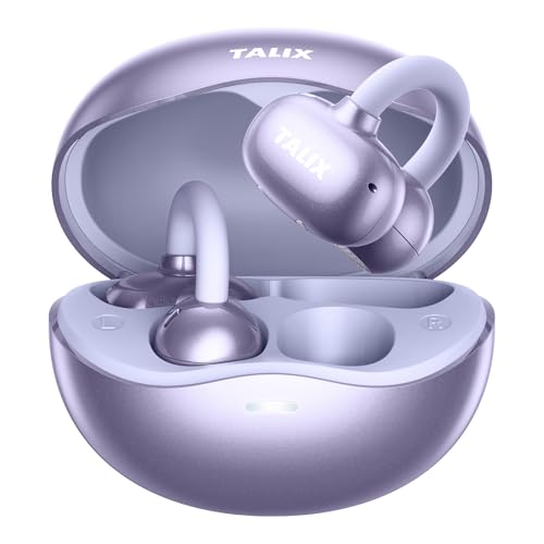Ultra Open Ear Earbuds X6, Clip-On Headphone with Directional Sound, Ultra-Light Comfort Fit, Bluetooth 5.4 Wireless Earbuds, 26H Playtime, Spatial Sound, for Running, Workout& Daily Use(Purple) - color: Purple