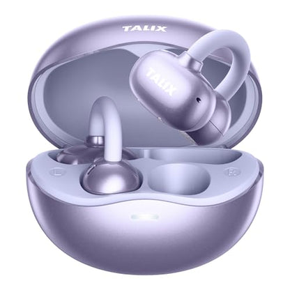 Ultra Open Ear Earbuds X6, Clip-On Headphone with Directional Sound, Ultra-Light Comfort Fit, Bluetooth 5.4 Wireless Earbuds, 26H Playtime, Spatial Sound, for Running, Workout& Daily Use(Purple) - color: Purple