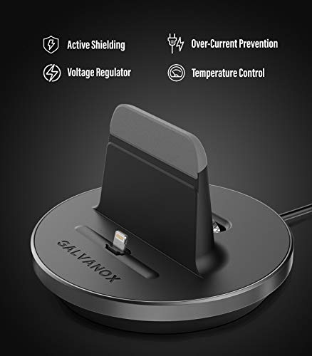 Fast Charging Power Stand for iPhone and iPad Models - MFi Certified Lightning Dock with USB-C Wall Adapter (for All iPhone 12/13 /14 Models)