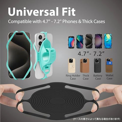 Bone Bike Tie 5, Universal Bike Phone Handlebar Mount for 4.7"-7.2" Phones - color: Black - Bike Tie 5