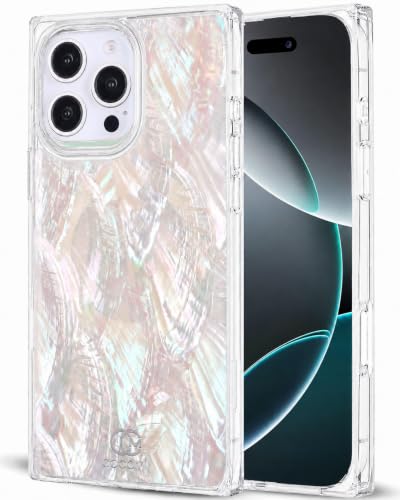 COCOMII Rectangle for iPhone 12 Pro Max Case, Natural Real Mother of Pearl | Compatible with MagSafe Wireless Charging, Shockproof 10ft Drop Protection, Camera & Screen Protection, Premium Glossy Finish - color: Natural Real Mother of Pearl, size: iPhone
