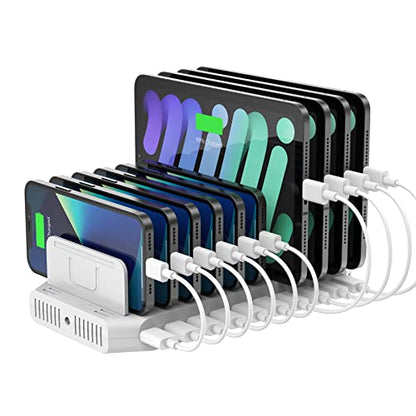 Unitek 96W 10-Port USB iPad Charging Station with Quick Charge 3.0 - color: QC3.0*2,White, size: Pack of 1