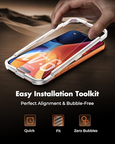 UNBREAKcable 2-Pack Screen Protector for iPhone 17 Pro Max Tempered Glass - size: iPhone 17 Pro Max