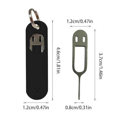 IC Card Removal Tool Silicone Protective Case Chip Card Tray Eject Pin - color: Black