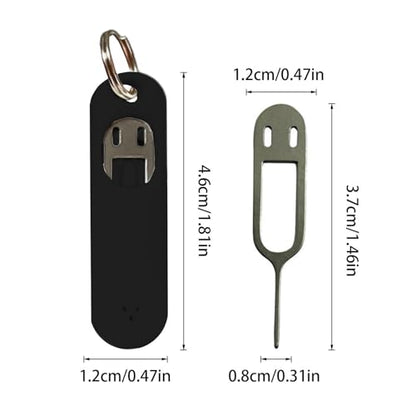 Card Remover Silicone Protective Case Chip Card Tray Eject Pin - color: Black