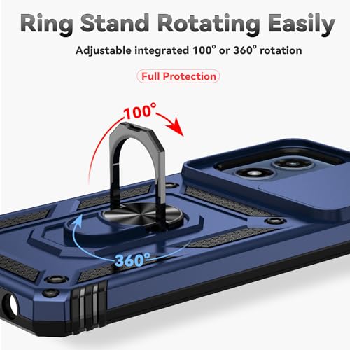 SunStory for Motorola Moto G Play 4G 2024 Case with Kickstand,Blue - color: Blue
