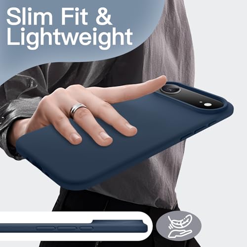 JETech Silicone Case for iPhone Air, Navy Blue | Silky Soft Touch, Shockproof Protection, Scratch Resistant, Microfiber Lining - color: Navy Blue, size: iPhone Air