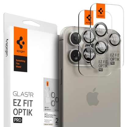 Spigen Camera Lens Protector for iPhone 16 Pro Max - Natural Titanium - color: Natural Titanium