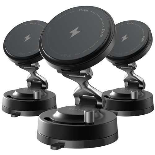 Statik HyperMount Pro Magnetic Charging Phone Holder for iPhone and Android - color: Wireless Charging, size: 3 Pack