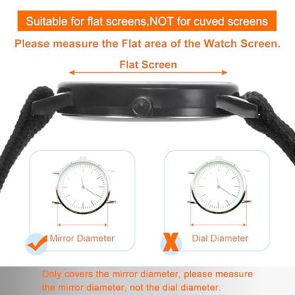 HARFINGTON 5pcs Watch Glass Screen Protectors 26mm Soft TPU Anti-scratch HD Clear High Definition Round Smartwatch Screen Protection Film (for Flat Screen) - size: 26mm