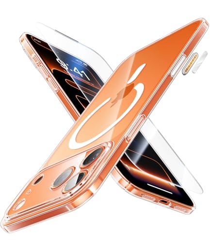 JUESHITUO Magnetic Slim Fit Case for iPhone 17 Pro(6.3"), Ultra Thin Matte Anti-Scratch Hard PC Cover(1X Screen Protector), OriginFit Case iPhone 17 Pro Compatible with MagSafe, Clear - color: Clear, size: iPhone 17 Pro