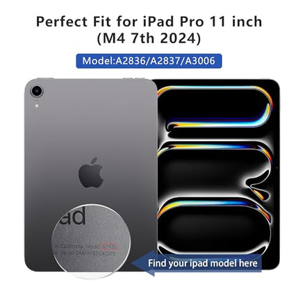 Adeway 2 Pack Screen Protector for iPad Pro 11 Inch M4 2024, Compatible with Apple Pencil & Face ID, Tempered Glass Film with Easy Installation Kit,Anti-Scratch,Clear Display - size: iPad Pro 11 inch(M4)
