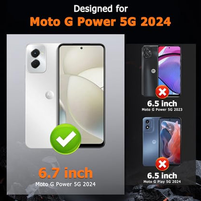Fotbor 3 Pack for Moto G Power 5G (2024) Tempered Glass Screen Protector - size: Moto G Power 2024