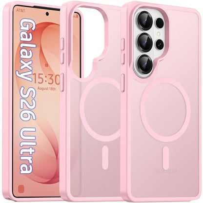 Oterkin Magnetic Samsung Galaxy S26 Ultra Case, Light Pink | Matte, Compatible with MagSafe, Frosted Translucent, Shockproof Anti-Scratch Slim Fit, Military Grade Protection - color: S26 Ultra-Light Pink, size: Galaxy S26 Ultra Case 6.9''