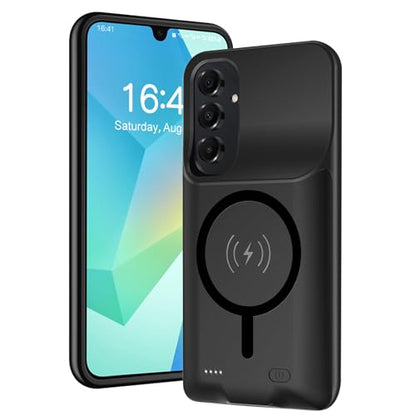 Battery Case for Galaxy A16/A17, 10000mAh High Capacity Portable Charger Case, Rechargeable Smart Battery Pack Compatible with Galaxy A16 A17 6.7 inch Charging, Support Wireless & Carplay - Black - size: Galaxy A16